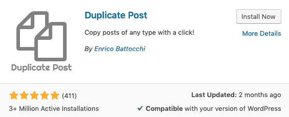 duplicate post plugin for wordpress